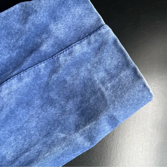 *SOLD*Vintage Clio Blue Suede Jacket Size 14 - Picture 13 of 15
